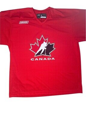 Bauer Men's L Hockey Canada Red Jersey